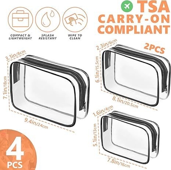 Läbipaistev PVC kosmeetika kott reisile, veekindel, kerge, laiendatav disain, suur maht.