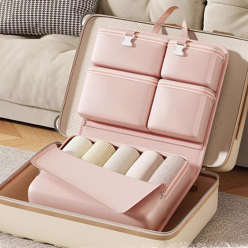 Seitse ühes reisiorganisaatorikott aluspüksite säilitustaskutega, käekoti stiilis, Twill-kangas, mitmekülgne reisidele ja ärireisidele