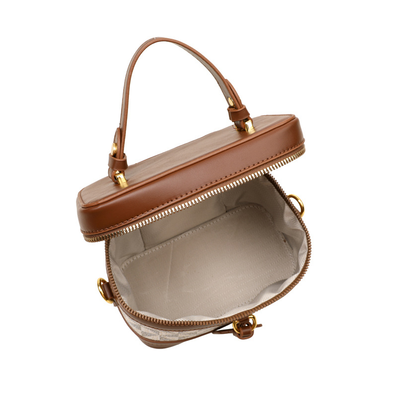 Bucket kott retro-stiili street trend, PU materjal, ruudukujuline kuju, tõmblukk, 3D välistasku