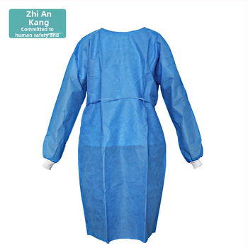 Jednorazové izolačné rúško z netkanej textílie, vodeodolné a priedušné, zosilnené švy tepelného zvárania, krátke rukávy, ochranné oblečenie pre laboratórne/experimentálne práce