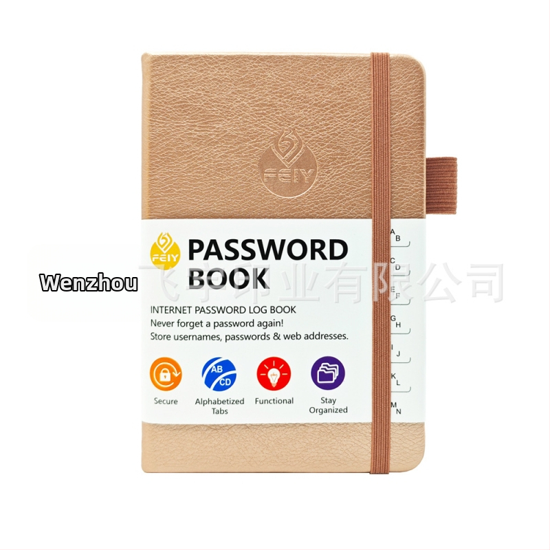 Zápisník Feiyu s obálkou z imitovanej kože, väzba zámkovým drôtom, 68 strán, offsetový papier 100 g/m², kreatívny štýl