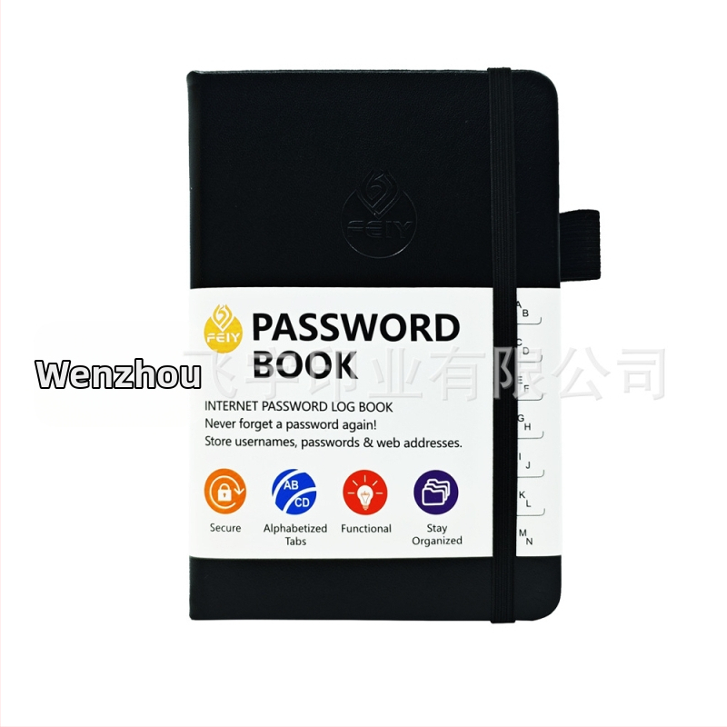 Zápisník Feiyu s obálkou z imitovanej kože, väzba zámkovým drôtom, 68 strán, offsetový papier 100 g/m², kreatívny štýl