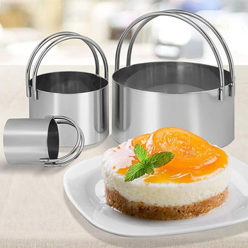 Pet dijelova set okruglih kalupa za pečenje od nehrđajućeg čelika