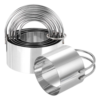 Pet dijelova set okruglih kalupa za pečenje od nehrđajućeg čelika