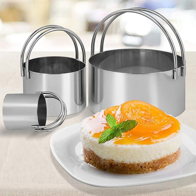 Pet dijelova set okruglih kalupa za pečenje od nehrđajućeg čelika