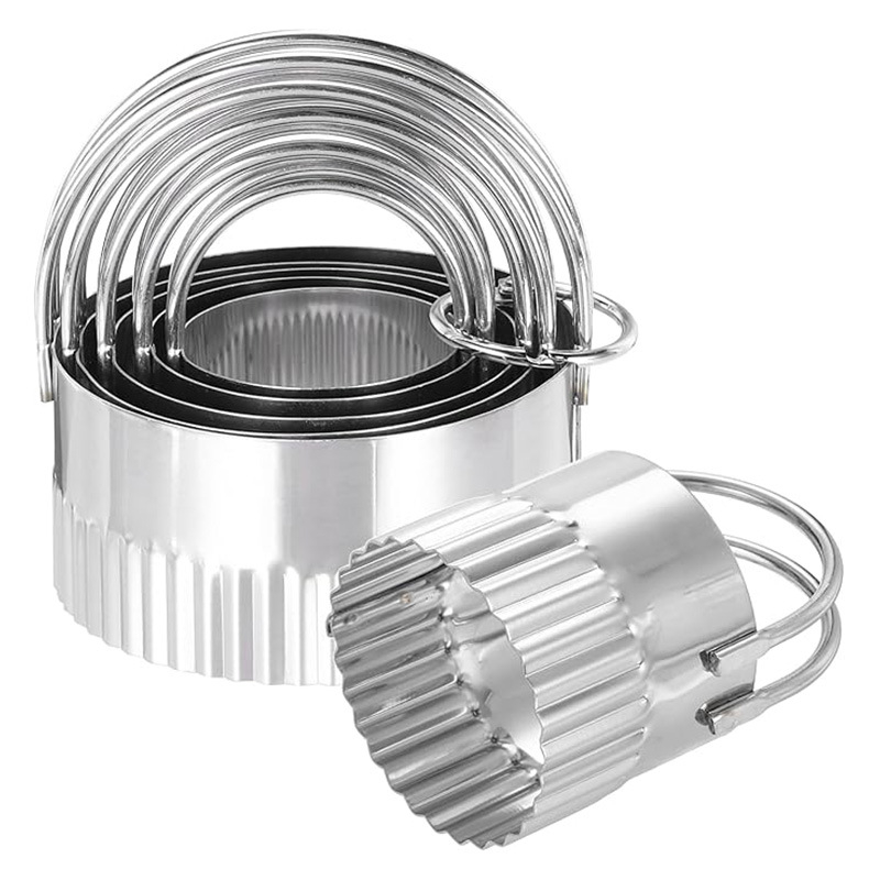 Pet dijelova set okruglih kalupa za pečenje od nehrđajućeg čelika