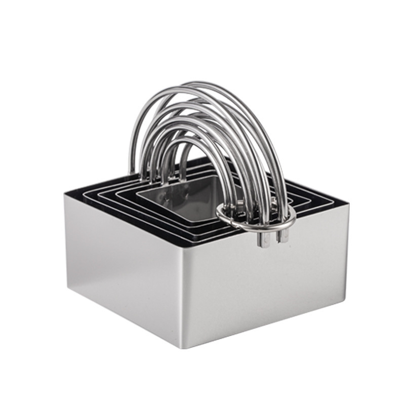 Pet dijelova set okruglih kalupa za pečenje od nehrđajućeg čelika