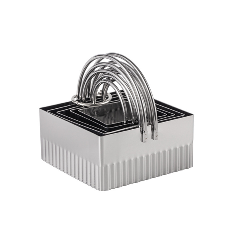 Pet dijelova set okruglih kalupa za pečenje od nehrđajućeg čelika