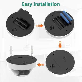 Cameră de simulare pentru interior/exterior, ABS plastic, alimentare 3.3V, montaj fără găuri, pachet de 4 bucăți