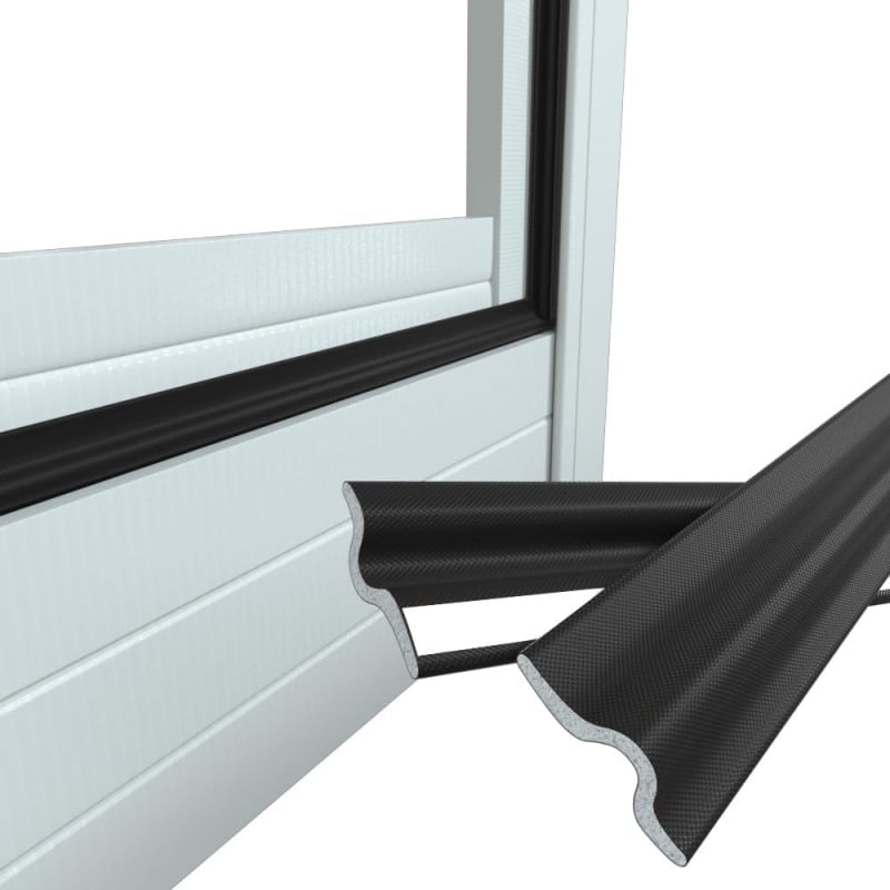 Λωρίδα στεγανοποίησης παραθύρων τύπου S, αυτοκόλλητη, για κενά, ηχομονωτική