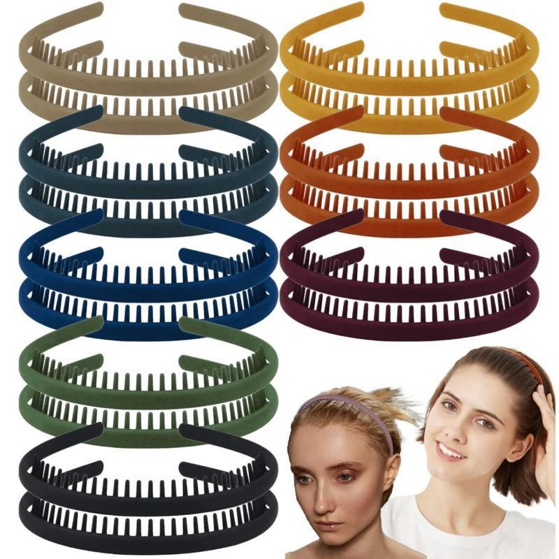 Jóga čelenka s plastovými zubami hrebeňa, protišmyková