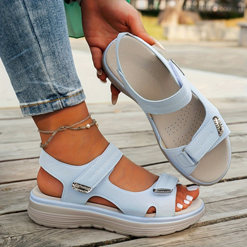 Ženske platforme sandale s razdvojenim prstom, prozračni materijal, plišna unutarnja podstava, super visok potpetica >8 cm, PE potplat