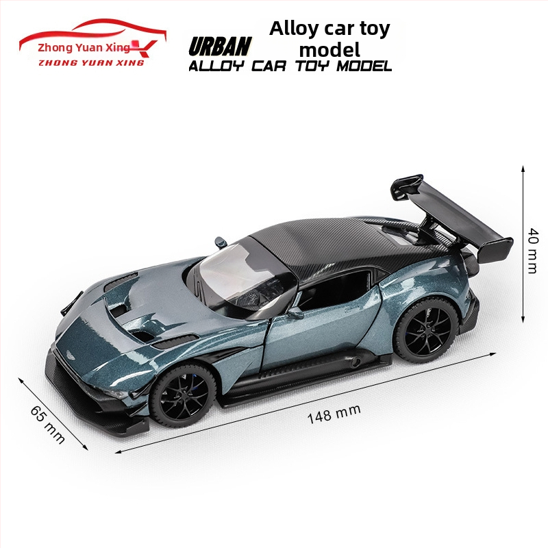 Zliatinový 1:32 závodný model auta so svetelnými efektmi a zvukom, batériový pohon