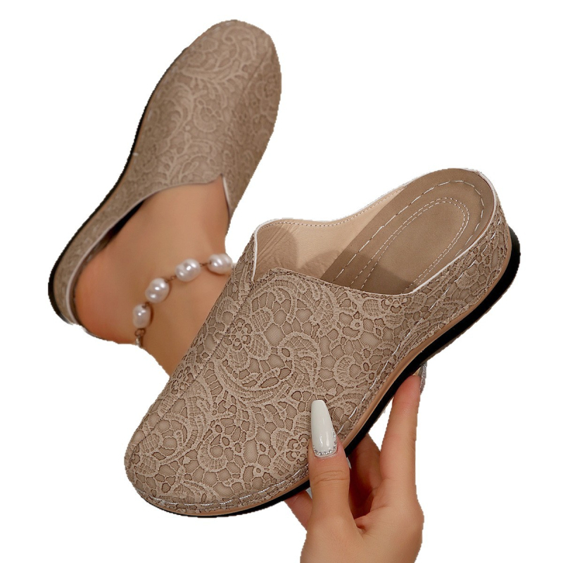 Sandalai su apvaliu nosimi, PU viršus, guminis padas, vidus iš imitacinės odos, miesto stilius