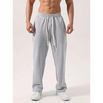 Pánske nohavice z corduroy, ľanový obsah, rovný strih, sťahovacia šnúrka