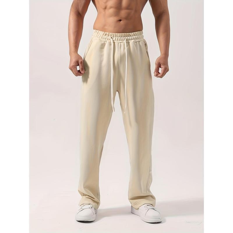 Pánske nohavice z corduroy, ľanový obsah, rovný strih, sťahovacia šnúrka