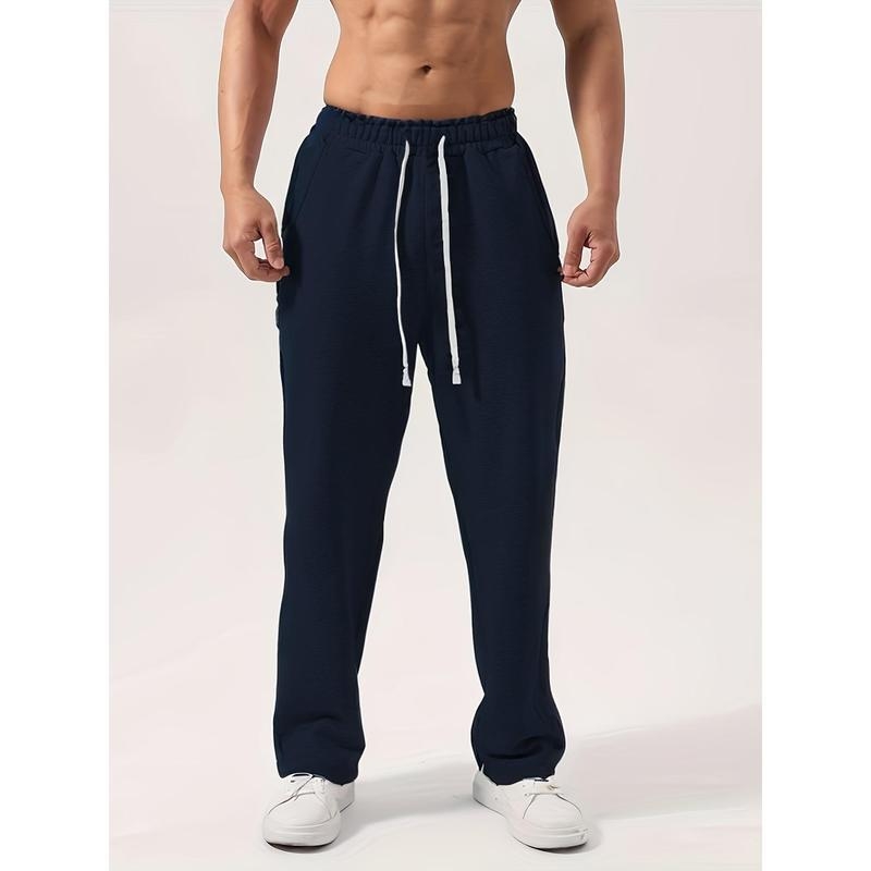 Pánske nohavice z corduroy, ľanový obsah, rovný strih, sťahovacia šnúrka