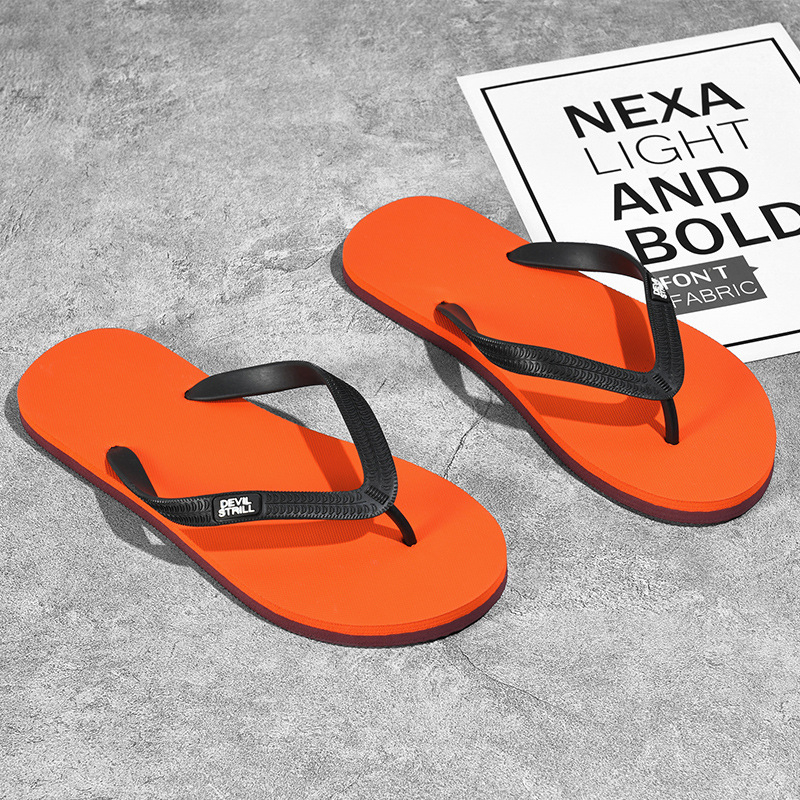 DEVIL STRILL Pánske flip-flopy – mladistvý štýl, otvorená špička, EVA horná časť, gumová podrážka, bez zapínania