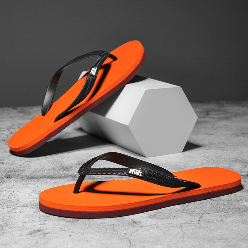 DEVIL STRILL Pánske flip-flopy – mladistvý štýl, otvorená špička, EVA horná časť, gumová podrážka, bez zapínania
