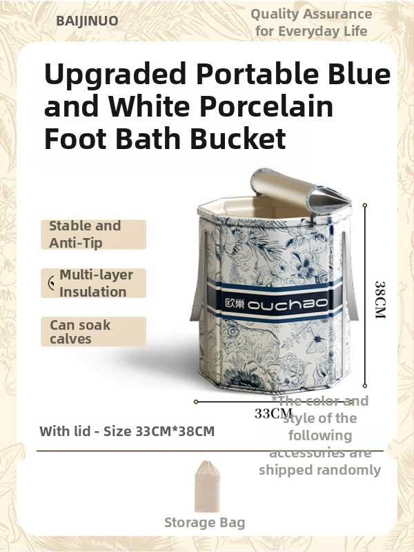 Domáci kád na nohy, keramický materiál, prenosný a zložený, izolácia s konštantnou teplotou, CE certifikát