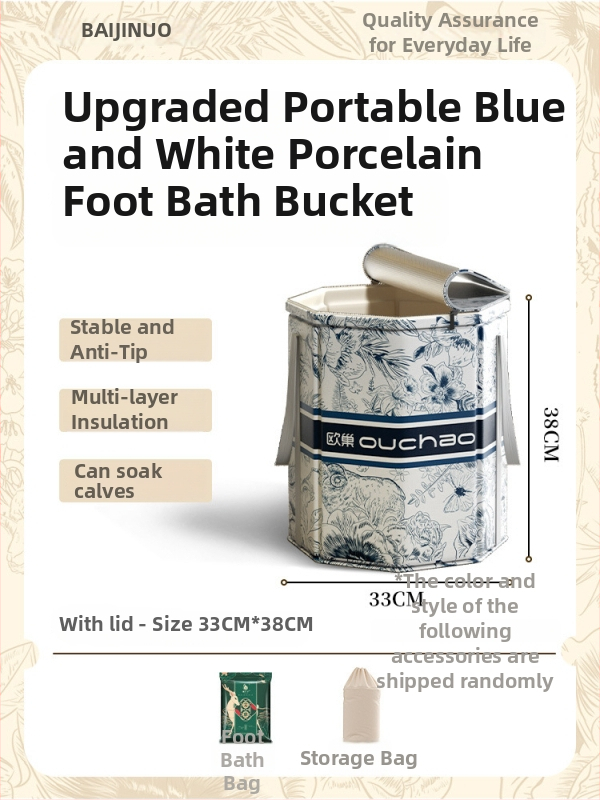 Domáci kád na nohy, keramický materiál, prenosný a zložený, izolácia s konštantnou teplotou, CE certifikát