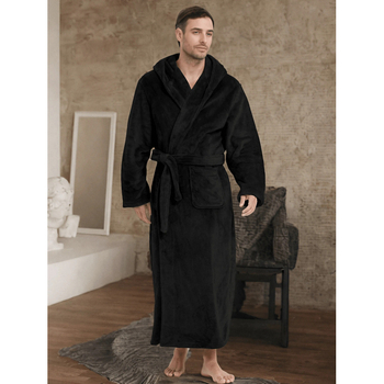 Νυχτερινή ρόμπα από νάιλον με κουκούλα, διπλό στρώμα, στυλ πουλόβερ, αίσθηση πολυτέλειας