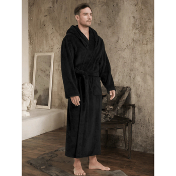 Νυχτερινή ρόμπα από νάιλον με κουκούλα, διπλό στρώμα, στυλ πουλόβερ, αίσθηση πολυτέλειας