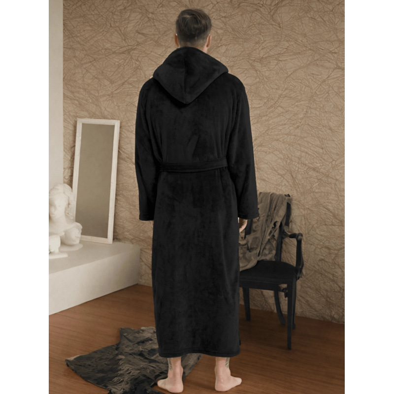 Nylonový dvojvrstvový kapucňový župan, pulórový štýl, prémiový dojem