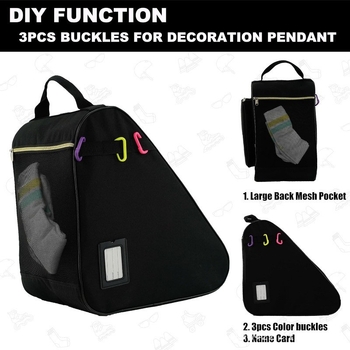 Taška na korčule z nylonu, moderný minimalistický štýl, WDT2109, uvedená v roku 2025.