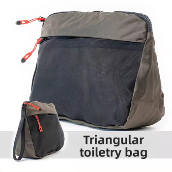 Taštička na hygienu – japonský štýl, ultraľahká, nepremokavá nylonová, trojuholníkové sieťové vrecko, vhodná pre vonkajšie cesty