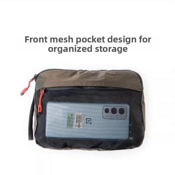 Taštička na hygienu – japonský štýl, ultraľahká, nepremokavá nylonová, trojuholníkové sieťové vrecko, vhodná pre vonkajšie cesty