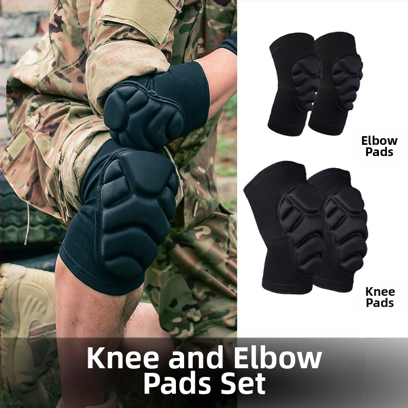 Sada chráničov kolien a lakťov na tréning – hrubšie polstrovanie, protišmykové, proti kolíziám, z polyesterového vlákna, pre mužov aj ženy