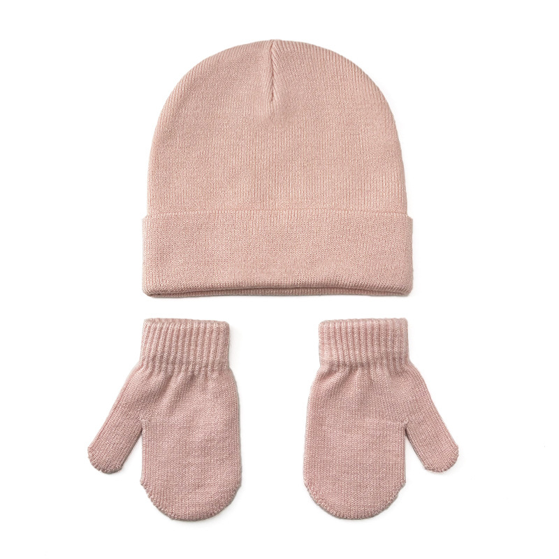 Set pletene kape i rukavica za djecu – žakardni uzorak, zimsko razdoblje, core-spun vlakno, dobno raspon 0–6 mj do 4–6 godina