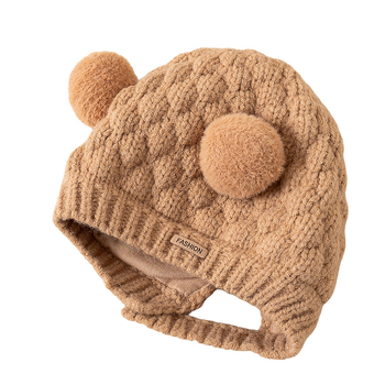 Dječja vunena kapa – Topla, otporna na vjetar, kupolasti vrh, Vintage retro stil, Seven Pomelo (Vuna; Zima; Djeca 6–12 mjeseeci i 1–2 godine)