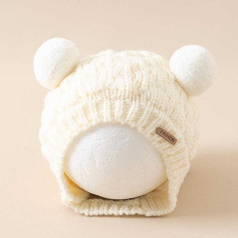 Dječja vunena kapa – Topla, otporna na vjetar, kupolasti vrh, Vintage retro stil, Seven Pomelo (Vuna; Zima; Djeca 6–12 mjeseeci i 1–2 godine)