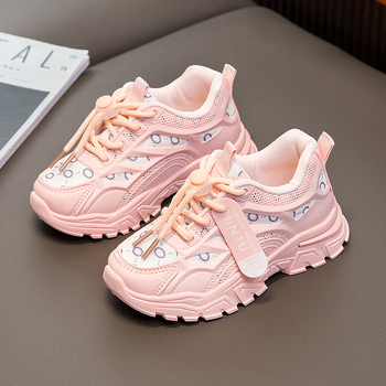 Djeca trkačke tenisice – gornji dio Pu+mesh, gumeni potplat, All-season Daily Leisure, Dad Sneakers, uzrast 4–12 godina