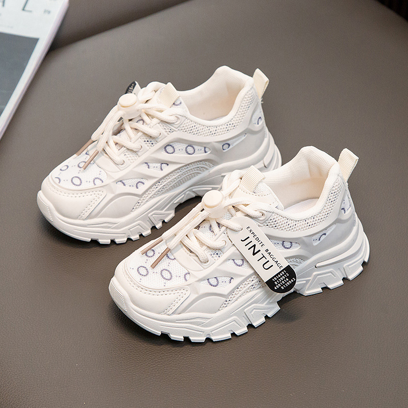 Djeca trkačke tenisice – gornji dio Pu+mesh, gumeni potplat, All-season Daily Leisure, Dad Sneakers, uzrast 4–12 godina