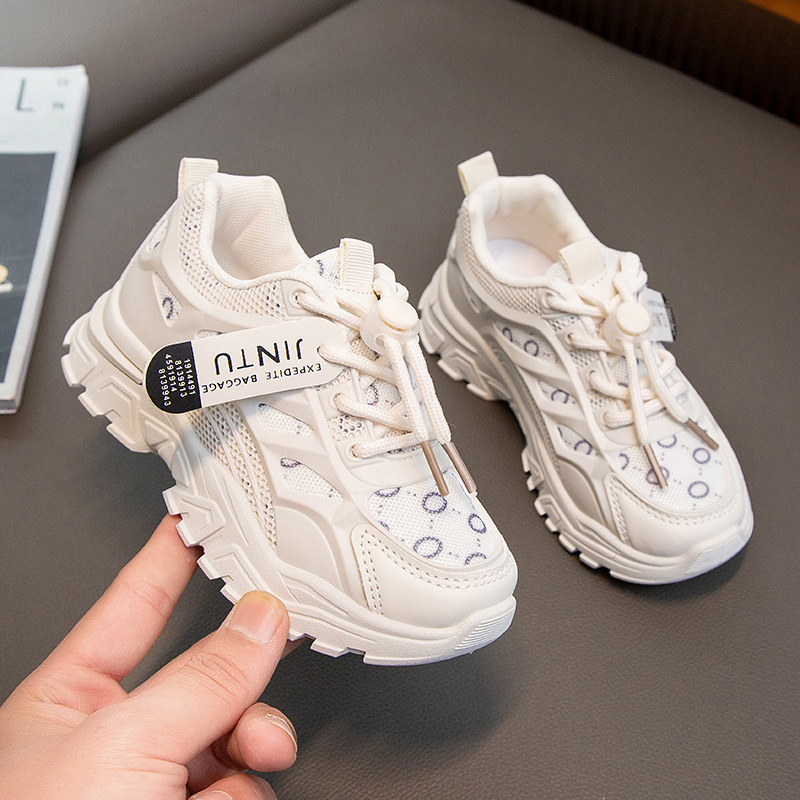 Djeca trkačke tenisice – gornji dio Pu+mesh, gumeni potplat, All-season Daily Leisure, Dad Sneakers, uzrast 4–12 godina