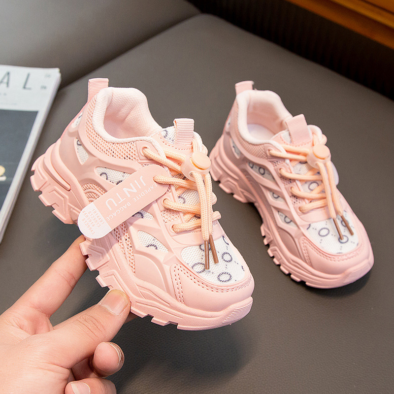 Djeca trkačke tenisice – gornji dio Pu+mesh, gumeni potplat, All-season Daily Leisure, Dad Sneakers, uzrast 4–12 godina