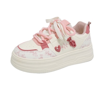 Ženske tenisice s debelim potplatom za povećanje visine, PU gornji dio, gumena potplata, srednja visina pete 3–5 cm, okrugli vrh, niski gležanj