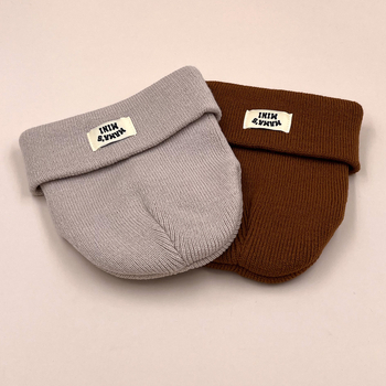 MAMA'S MINI dječja pletena kapa, zvonoliki vrh, topla akrilna tkanina, zimska sezona