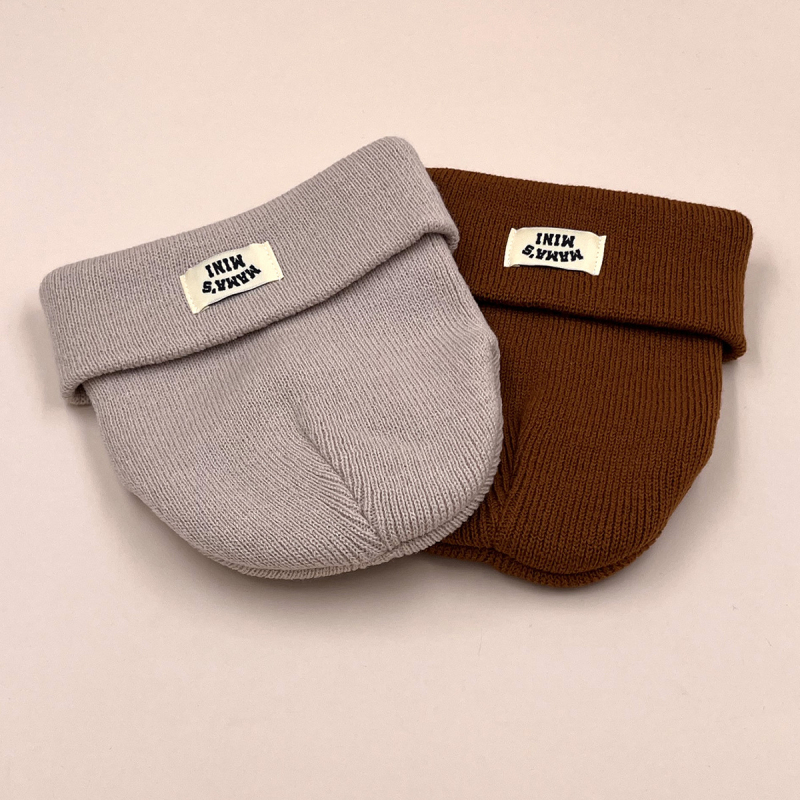 MAMA'S MINI dječja pletena kapa, zvonoliki vrh, topla akrilna tkanina, zimska sezona