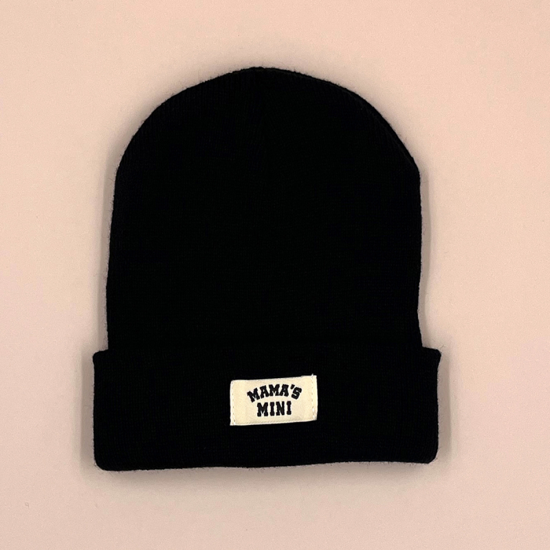 MAMA'S MINI dječja pletena kapa, zvonoliki vrh, topla akrilna tkanina, zimska sezona