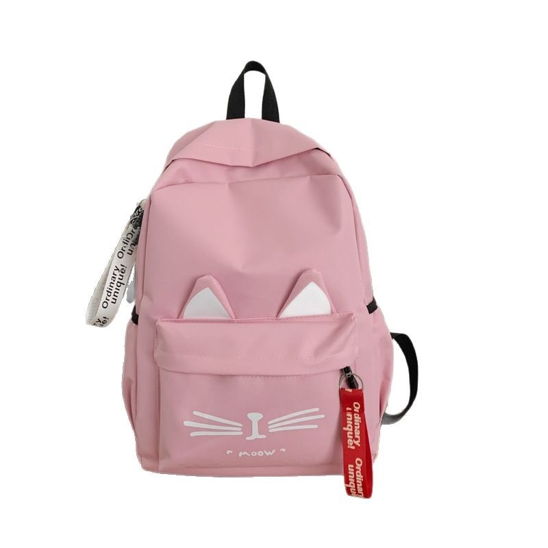 Batoh s mačacími ušami, Unisex, Oxford látka, 20–35 L, USB rozhranie, vhodný pre 16-palcový notebook, mestský štýl pre školu