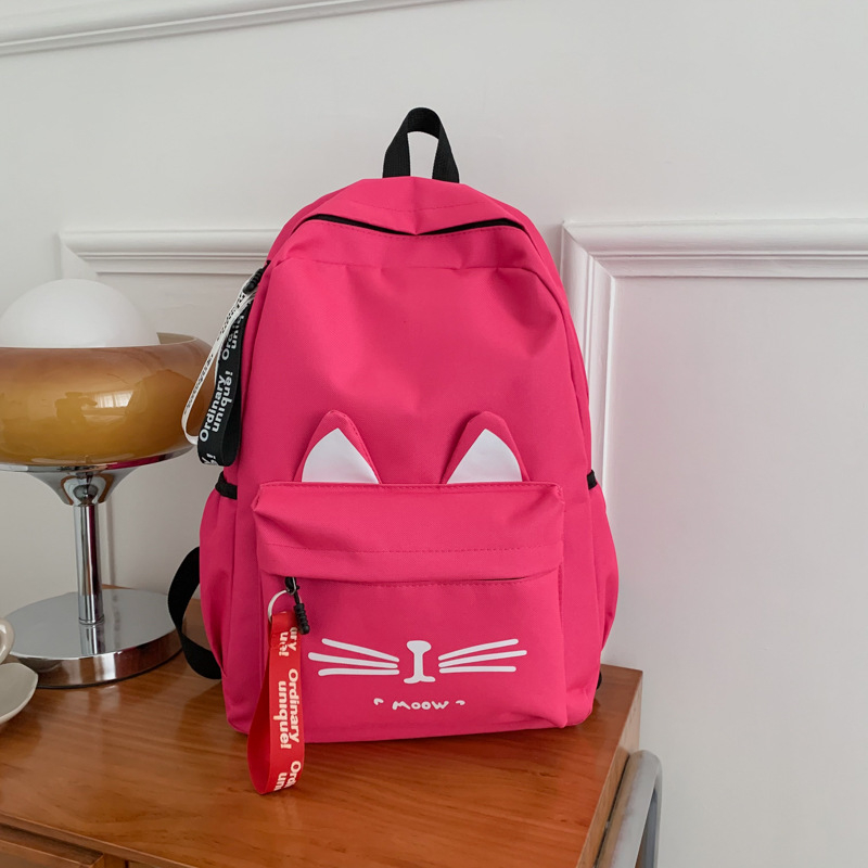 Batoh s mačacími ušami, Unisex, Oxford látka, 20–35 L, USB rozhranie, vhodný pre 16-palcový notebook, mestský štýl pre školu