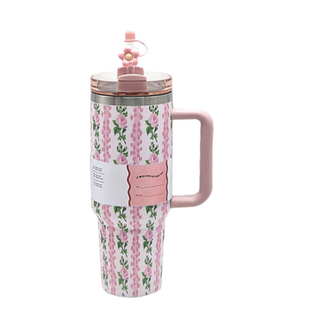 Izolovaný automobilový pohár s držadlom, dvojitá stena, vnútorná 304 nerez oceľ, skrutkovacie viečko, 6-12 h izolácie