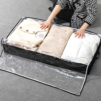 Torba za pohranu ispod kreveta od netkanog materijala, za pokrivače i odjeću, sklopiva i prijenosna, otporna na prašinu