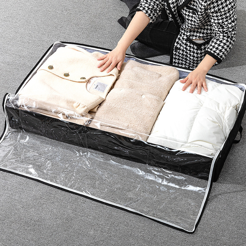 Torba za pohranu ispod kreveta od netkanog materijala, za pokrivače i odjeću, sklopiva i prijenosna, otporna na prašinu