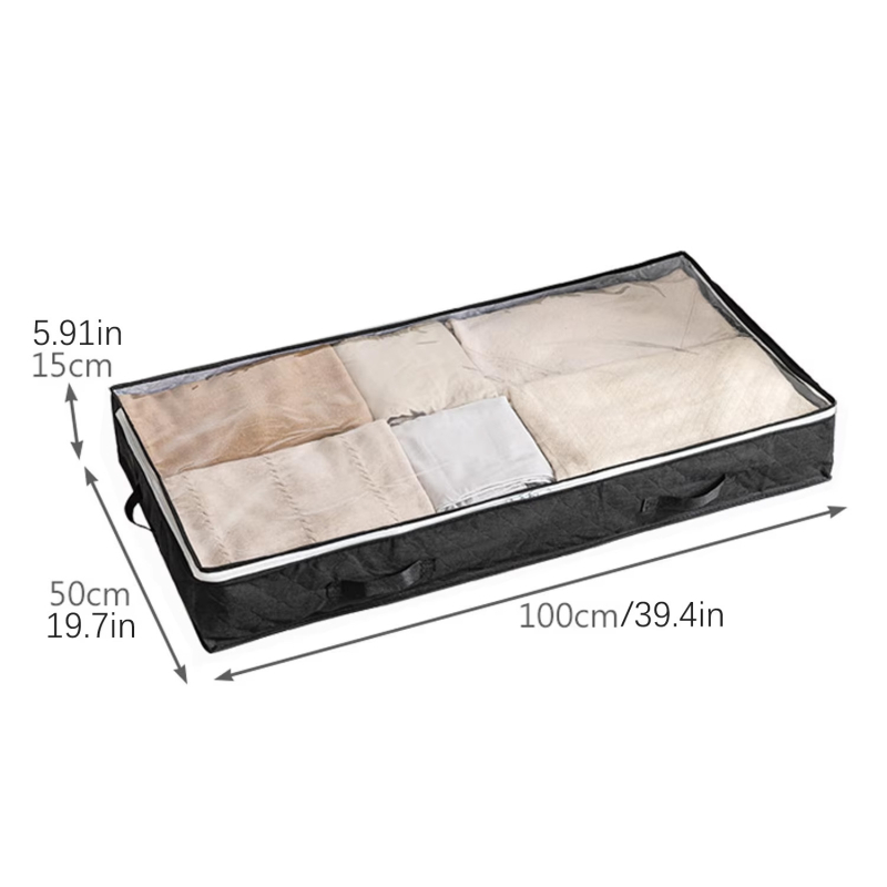 Torba za pohranu ispod kreveta od netkanog materijala, za pokrivače i odjeću, sklopiva i prijenosna, otporna na prašinu