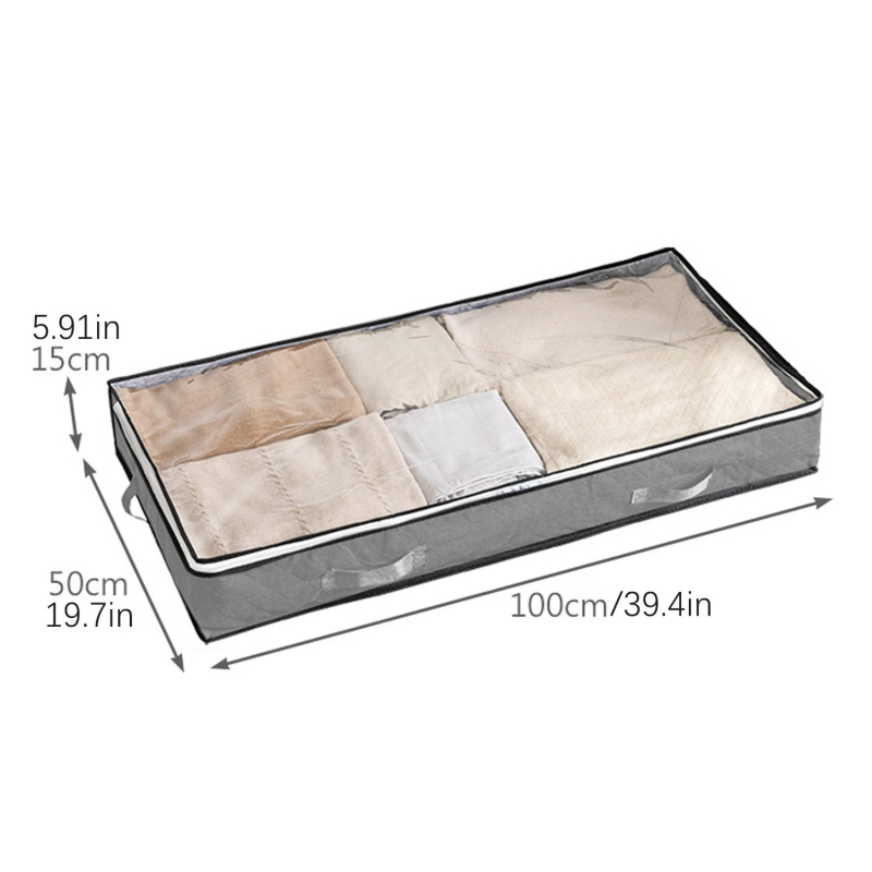 Torba za pohranu ispod kreveta od netkanog materijala, za pokrivače i odjeću, sklopiva i prijenosna, otporna na prašinu